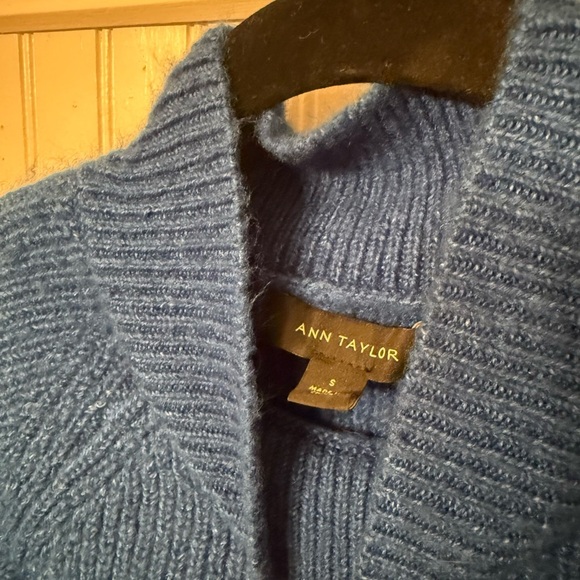 Ann Taylor Mixed Stitch Ruffle Small Sweater - Picture 3 of 6